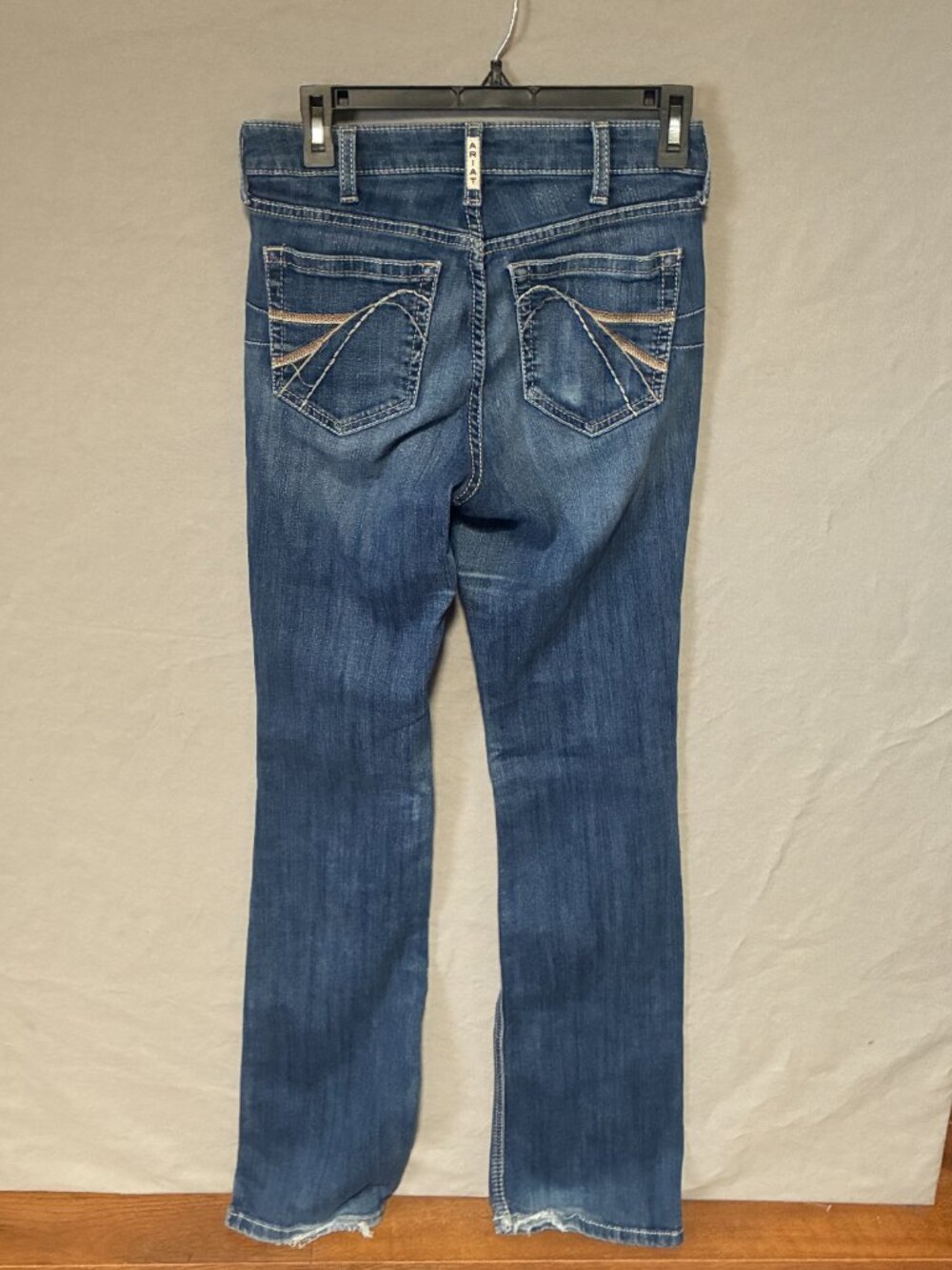 Ariat Real Jeans Womens 27L Blue Denim Western Bootcut Cowgirl Embroidered - Picture 4 of 9